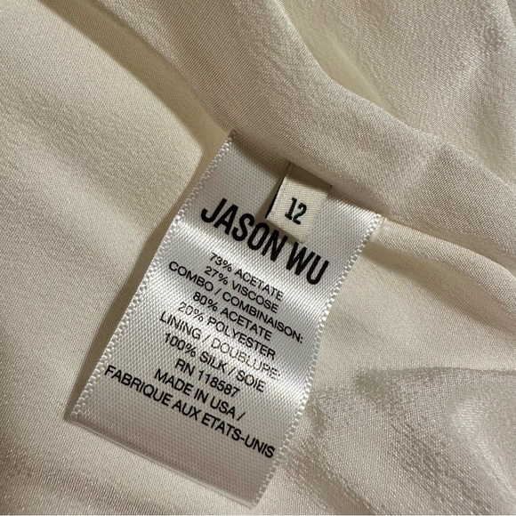 NWT Jason Wu Collection Two-Tone Crepe Sheath Dress in Black / Chalk - Picture 11 of 16